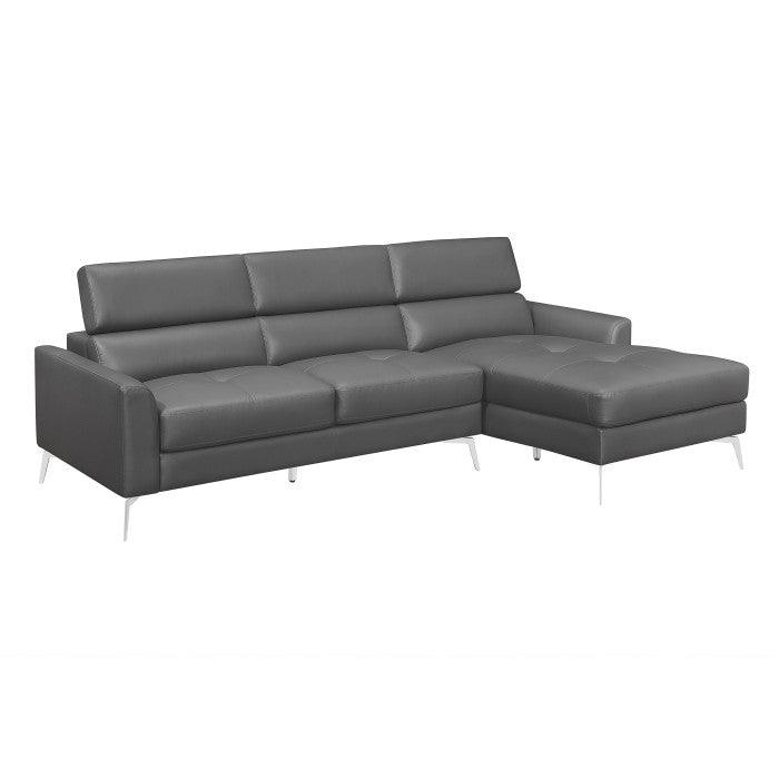 Ashland 2 - Piece Sectional With Right Chaise In Gray 9408Dgy*Sc | Homelegance | Home Elegance USA