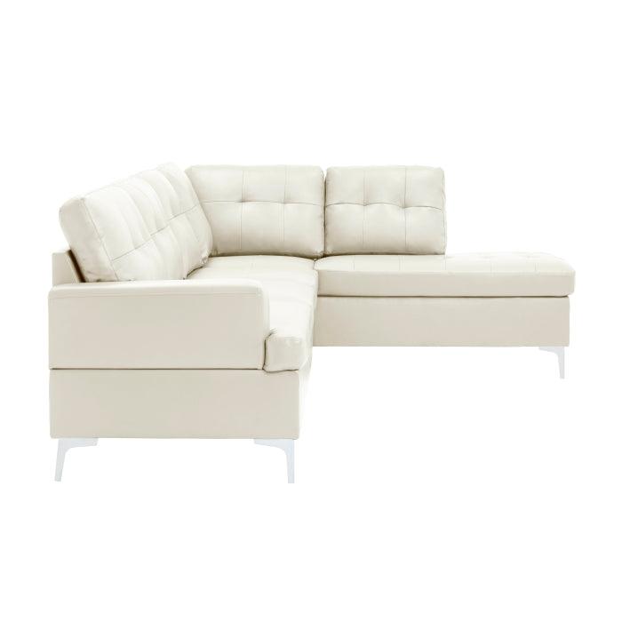 Barrington 2 - Piece Sectional With Right Chaise 8378Wht*2 | Homelegance | Home Elegance USA