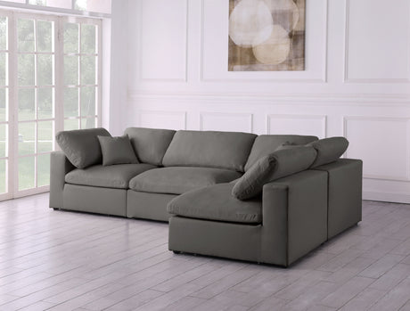 Plush - Cloud Modular Sectional 4 Piece - Grey - Home Elegance USA