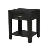 Bruno 3 Piece Ash Gray Wooden Lift Top Coffee and End Table Set with Tempered Glass Top and Drawer - Home Elegance USA