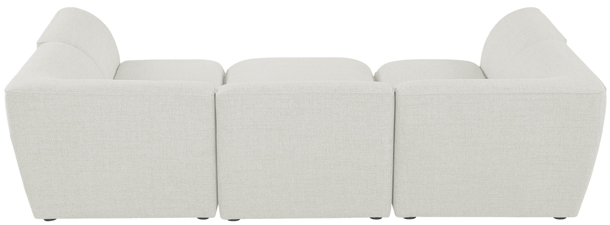 Miramar - Modular Sectional 6 Piece - Cream - Fabric - Modern & Contemporary - Home Elegance USA