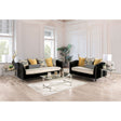 Maya - Sofa & Loveseat - Black / Beige