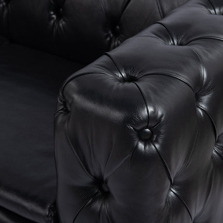 84.06 Inch Width Traditional  Square Arm removable cushion 3 seater Sofa