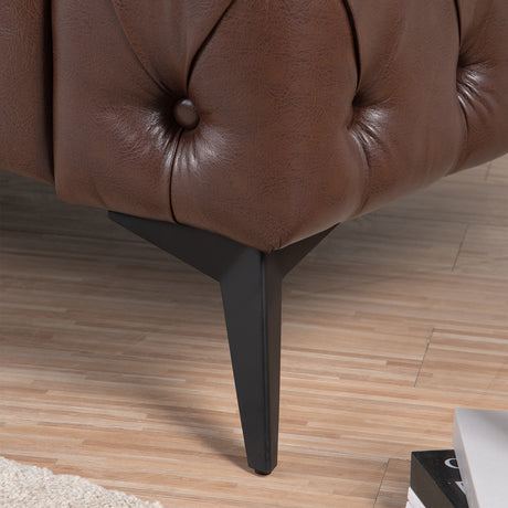 84.06Inch Width Traditional  Square Arm removable cushion 3 seater Sofa