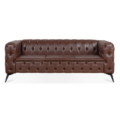 84.06Inch Width Traditional  Square Arm removable cushion 3 seater Sofa