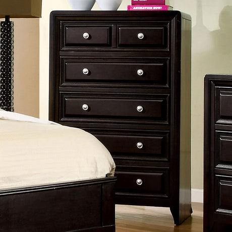 Winsor - 5 Piece Queen Bedroom Set With Chest - Espresso - Home Elegance USA