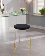 Meridian Furniture - Tres Velvet Counter Stool Set Of 2 In Black - 942Black-C