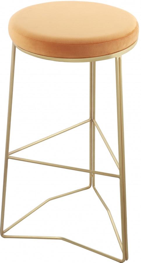 Meridian Furniture - Tres Velvet Bar Stool Set Of 2 In Mango - 943Mango-C