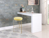 Meridian Furniture - Tres Velvet Bar Stool Set Of 2 In Yellow - 943Yellow-C