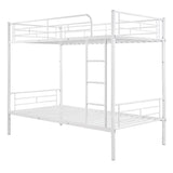 Twin Over Twin Metal Bunk Bed (White)( old sku: MF189201KAA ) - Home Elegance USA