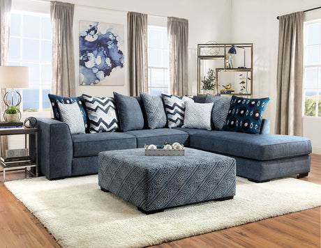 Brielle - Sectional - Blue - Home Elegance USA