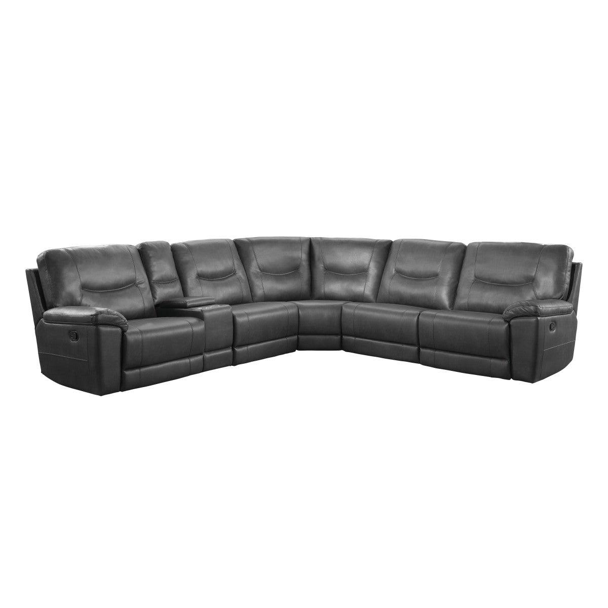 Homelegance - Columbus 6-Piece Modular Reclining Sectional - 8490Gry-6Lrrr