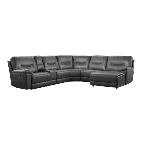 Homelegance - Columbus 6-Piece Modular Reclining Sectional With Right Chaise - 8490Gry-6Lrrc