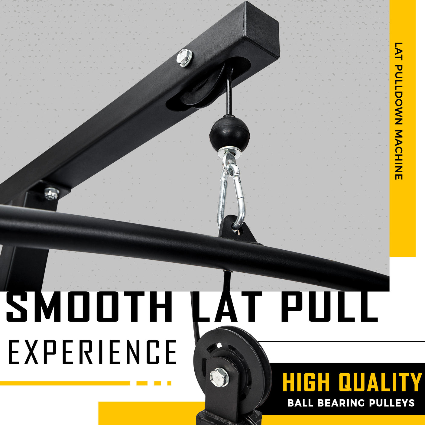 LAT Pulldown Machine Low Row Cable Pull Down Fitness Station Home Gym