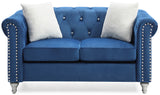 Glory Furniture Raisa G861A-L Loveseat , NAVY BLUE Home Elegance USA