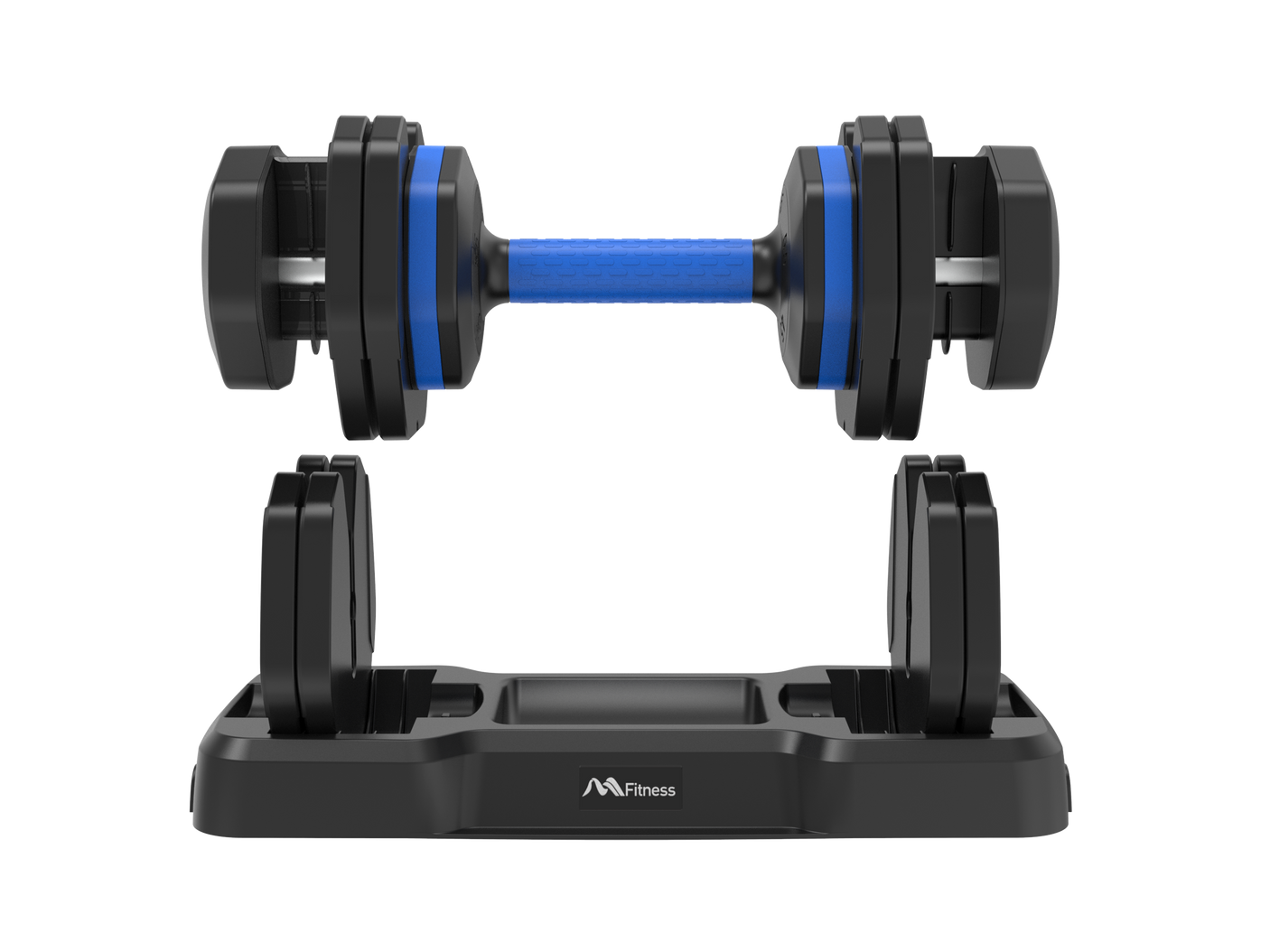 Adjustable Dumbbell - 55lb x2 Dumbbell Set of 2 with Anti-Slip Handle, Fast Adjust Weight by Turning Handle with Tray, Exercise Fitness Dumbbell Suitable for Full Body Workout