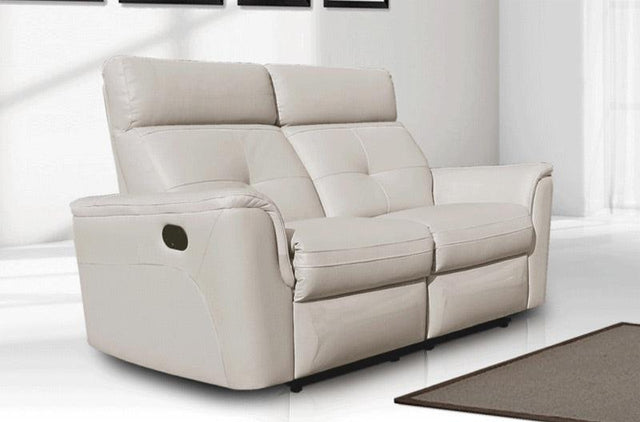 8501 Loveseat W - 2 Recliners In White - 8501 - L | ESF | Home Elegance USA