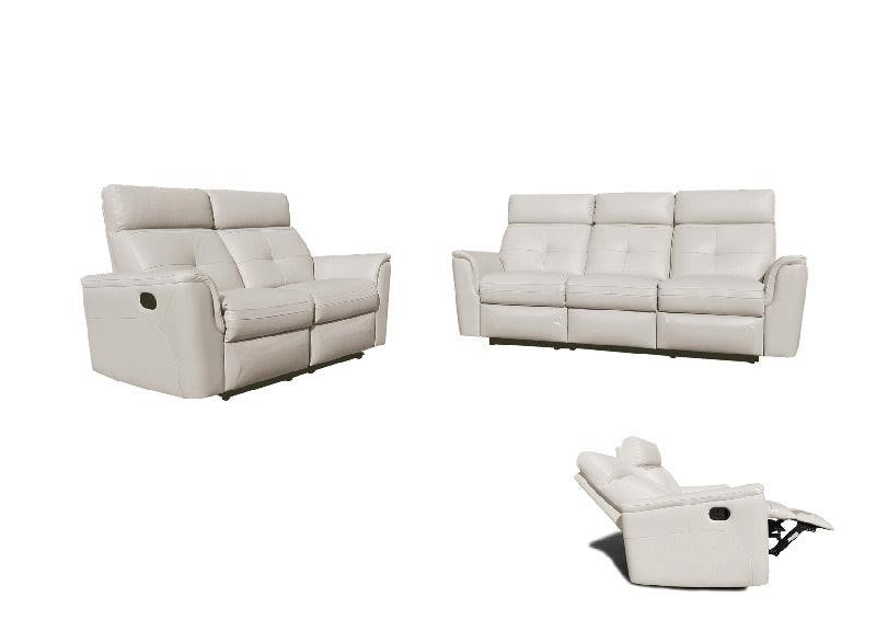 8501 - 3 Piece Recliner Living Room Set In White - 8501 - Slc | ESF | Home Elegance USA