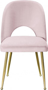 Meridian Furniture - Logan Velvet Dining Chair Set Of 2 In Pink - 990Pink-C