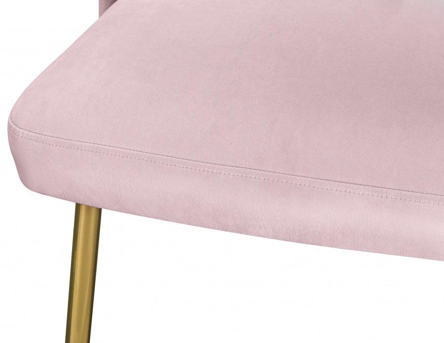 Meridian Furniture - Logan Velvet Dining Chair Set Of 2 In Pink - 990Pink-C