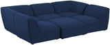 Miramar - Modular Sectional 6 Piece - Navy - Modern & Contemporary - Home Elegance USA