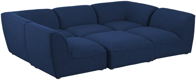 Miramar - Modular Sectional 6 Piece - Navy - Modern & Contemporary - Home Elegance USA