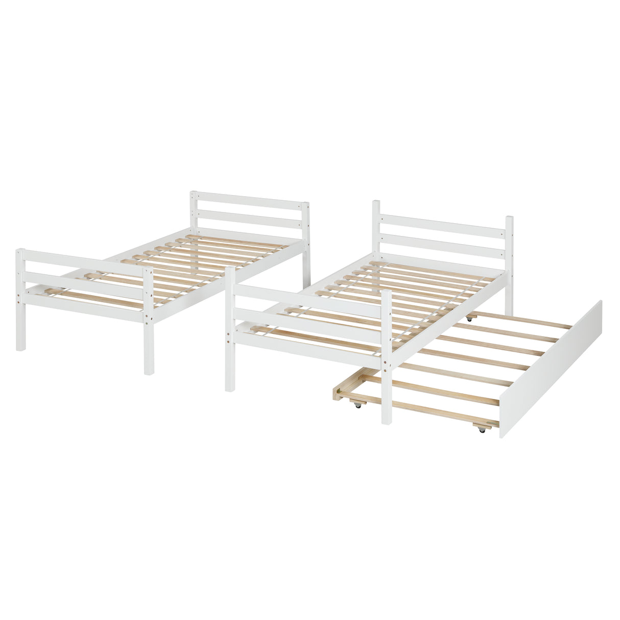 TWIN BUNKBED WITH TRUNDLE - Home Elegance USA