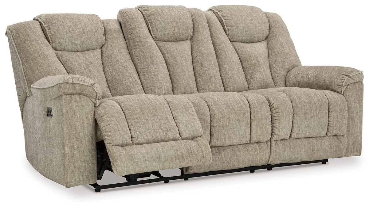 Hindmarsh - Stone - 2 Pc. - Power Reclining Sofa, Power Reclining Loveseat - Home Elegance USA