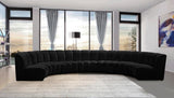 Meridian Furniture - Infinity Modular 7 Piece Sectional In Black - 638Black-7Pc