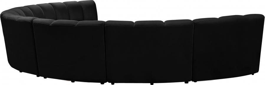 Meridian Furniture - Infinity Modular 7 Piece Sectional In Black - 638Black-7Pc