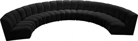 Meridian Furniture - Infinity Modular 7 Piece Sectional In Black - 638Black-7Pc