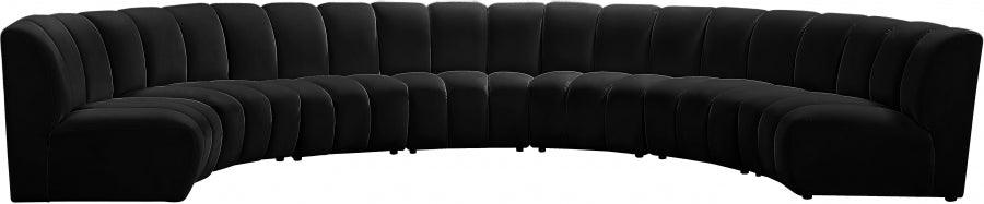 Meridian Furniture - Infinity Modular 7 Piece Sectional In Black - 638Black-7Pc