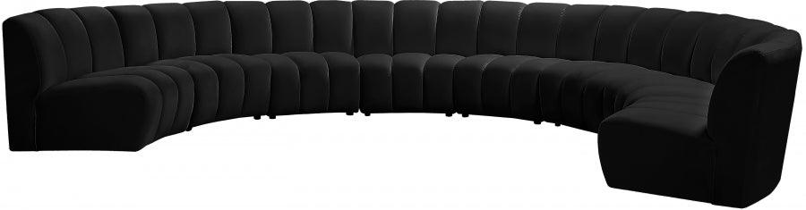 Meridian Furniture - Infinity Modular 8 Piece Sectional In Black - 638Black-8Pc