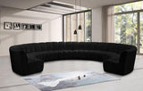 Meridian Furniture - Infinity 10 Piece Modular Sectional In Black - 638Black-10Pc