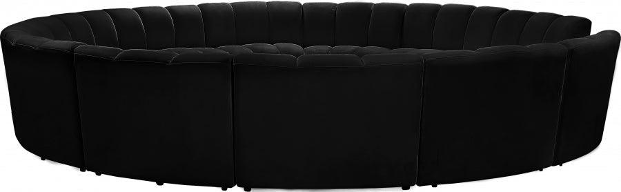 Meridian Furniture - Infinity 12 Piece Modular Sectional In Black - 638Black-12Pc