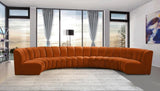 Meridian Furniture - Infinity Modular 7 Piece Sectional In Cognac - 638Cognac-7Pc