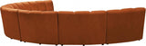 Meridian Furniture - Infinity Modular 7 Piece Sectional In Cognac - 638Cognac-7Pc