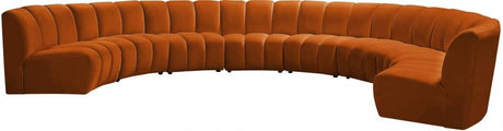 Meridian Furniture - Infinity Modular 8 Piece Sectional In Cognac - 638Cognac-8Pc