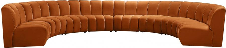 Meridian Furniture - Infinity Modular 8 Piece Sectional In Cognac - 638Cognac-8Pc