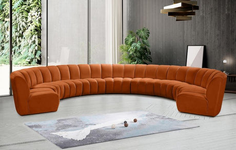 Meridian Furniture - Infinity Modular 9 Piece Sectional In Cognac - 638Cognac-9Pc