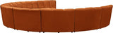 Meridian Furniture - Infinity Modular 9 Piece Sectional In Cognac - 638Cognac-9Pc