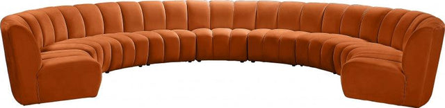 Meridian Furniture - Infinity Modular 9 Piece Sectional In Cognac - 638Cognac-9Pc