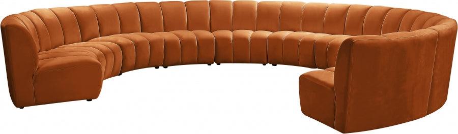 Meridian Furniture - Infinity 10 Piece Modular Sectional In Cognac - 638Cognac-10Pc