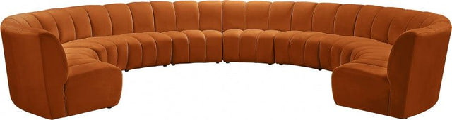 Meridian Furniture - Infinity 10 Piece Modular Sectional In Cognac - 638Cognac-10Pc