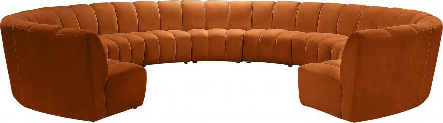 Meridian Furniture - Infinity 11 Piece Modular Sectional In Cognac - 638Cognac-11Pc