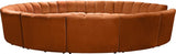 Meridian Furniture - Infinity 12 Piece Modular Sectional In Cognac - 638Cognac-12Pc