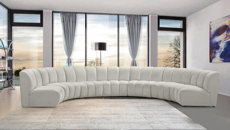 Meridian Furniture - Infinity Modular 7 Piece Sectional In Cream - 638Cream-7Pc