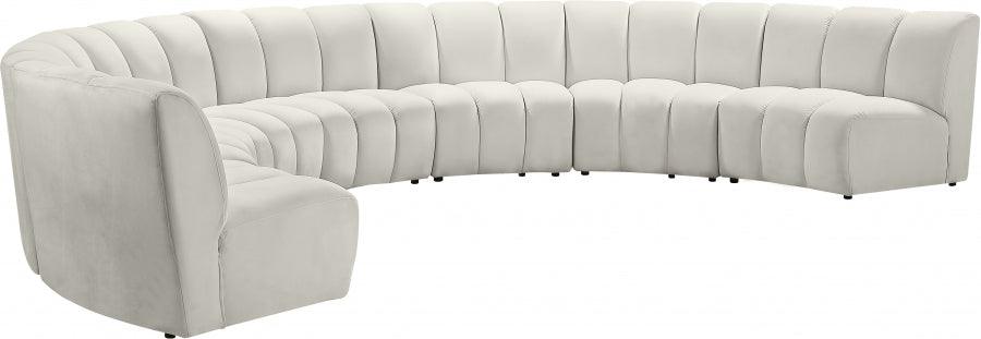 Meridian Furniture - Infinity Modular 7 Piece Sectional In Cream - 638Cream-7Pc