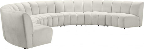 Meridian Furniture - Infinity Modular 7 Piece Sectional In Cream - 638Cream-7Pc