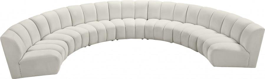 Meridian Furniture - Infinity Modular 7 Piece Sectional In Cream - 638Cream-7Pc